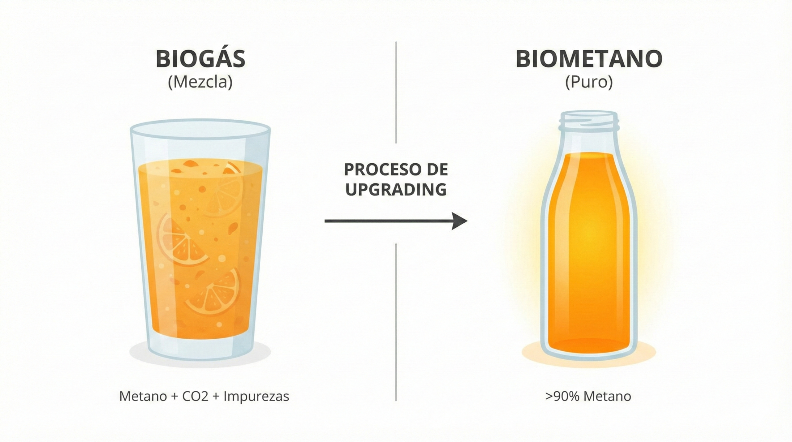 Diferencia entre biogás y biometano