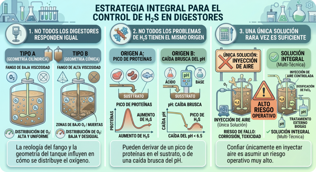 Control H2S digestion anaerobia