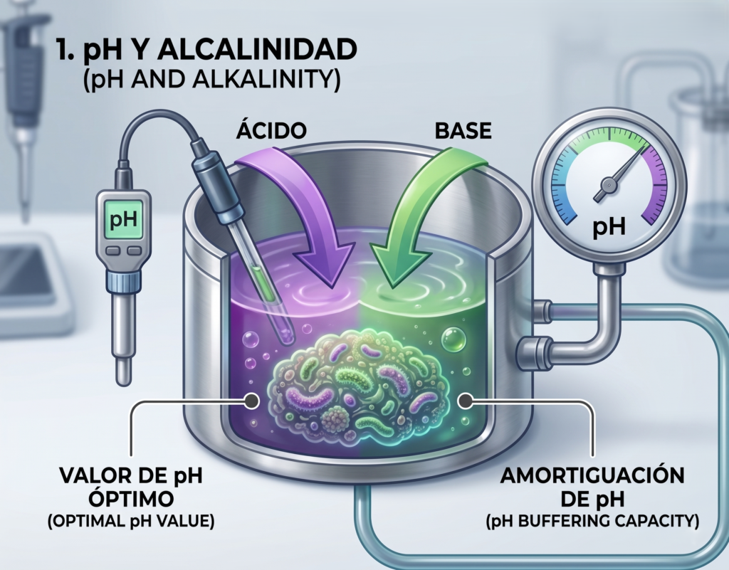 Ph alcalinidad digestor anaerobio