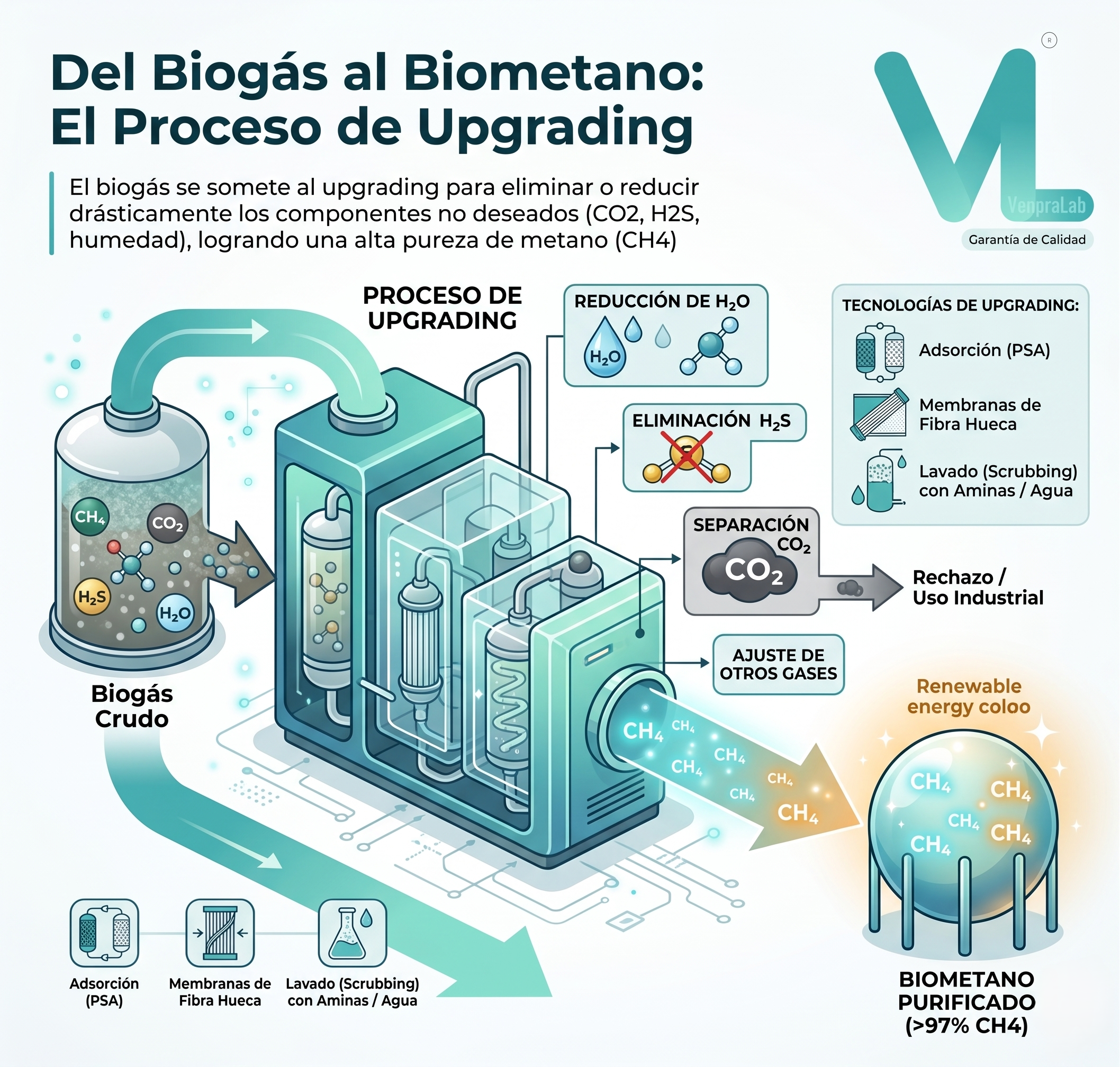 Proceso de Biometano Upgrading