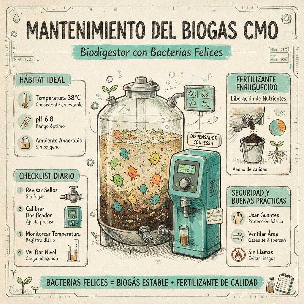 Cómo mantener un biodigestor